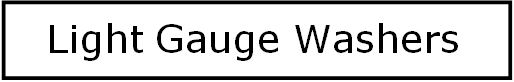 Light Gauge Washers